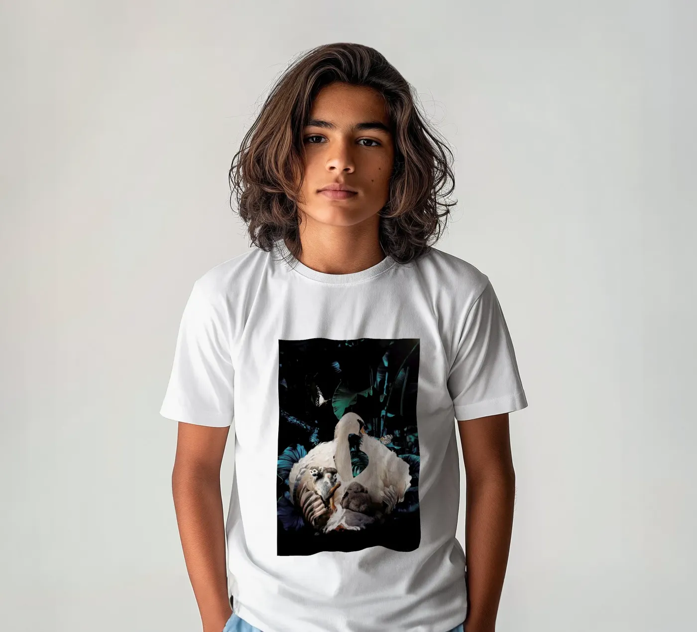 Swan t-shirt bambini da Wouter Rikken