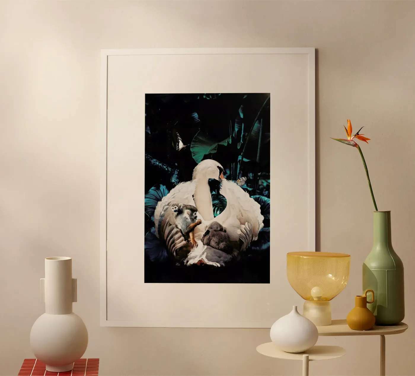 Swan poster van Wouter Rikken