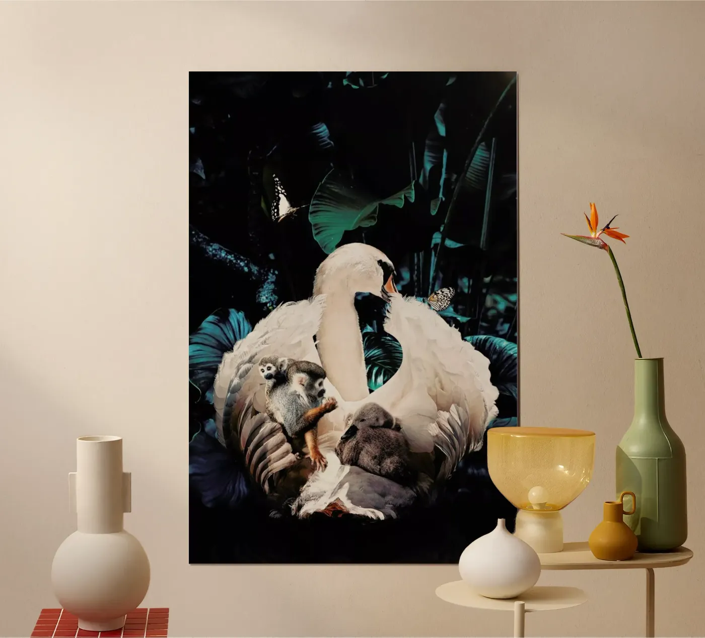 Swan poster van Wouter Rikken