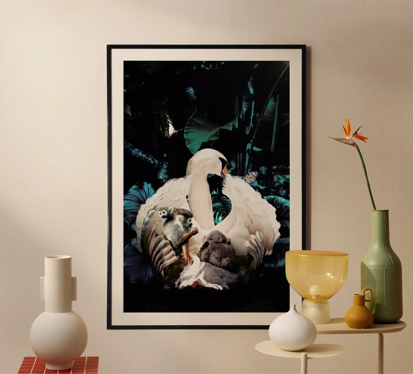 Swan poster van Wouter Rikken