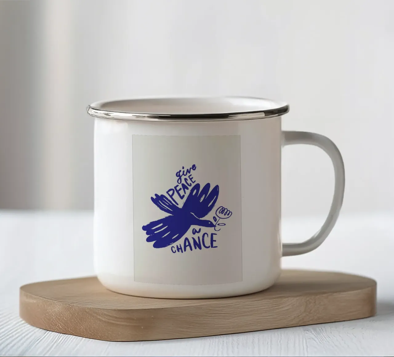 Blue Dove tazza in smalto da Pure