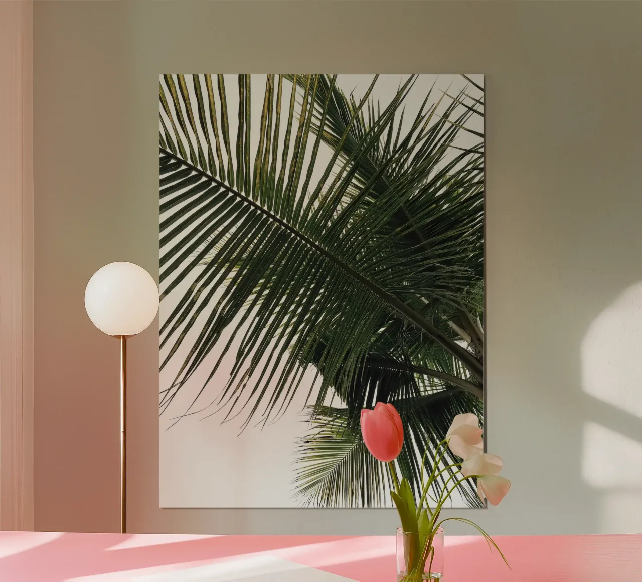 Frond poster with wooden frame by PhotoVibe Decor