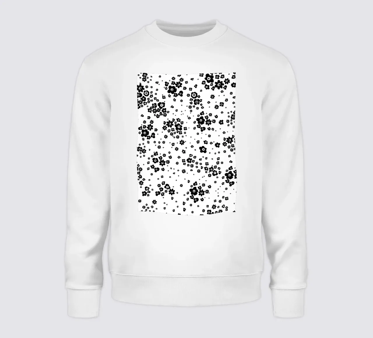 Fiori in bianco e nero felpa da gulsengunel