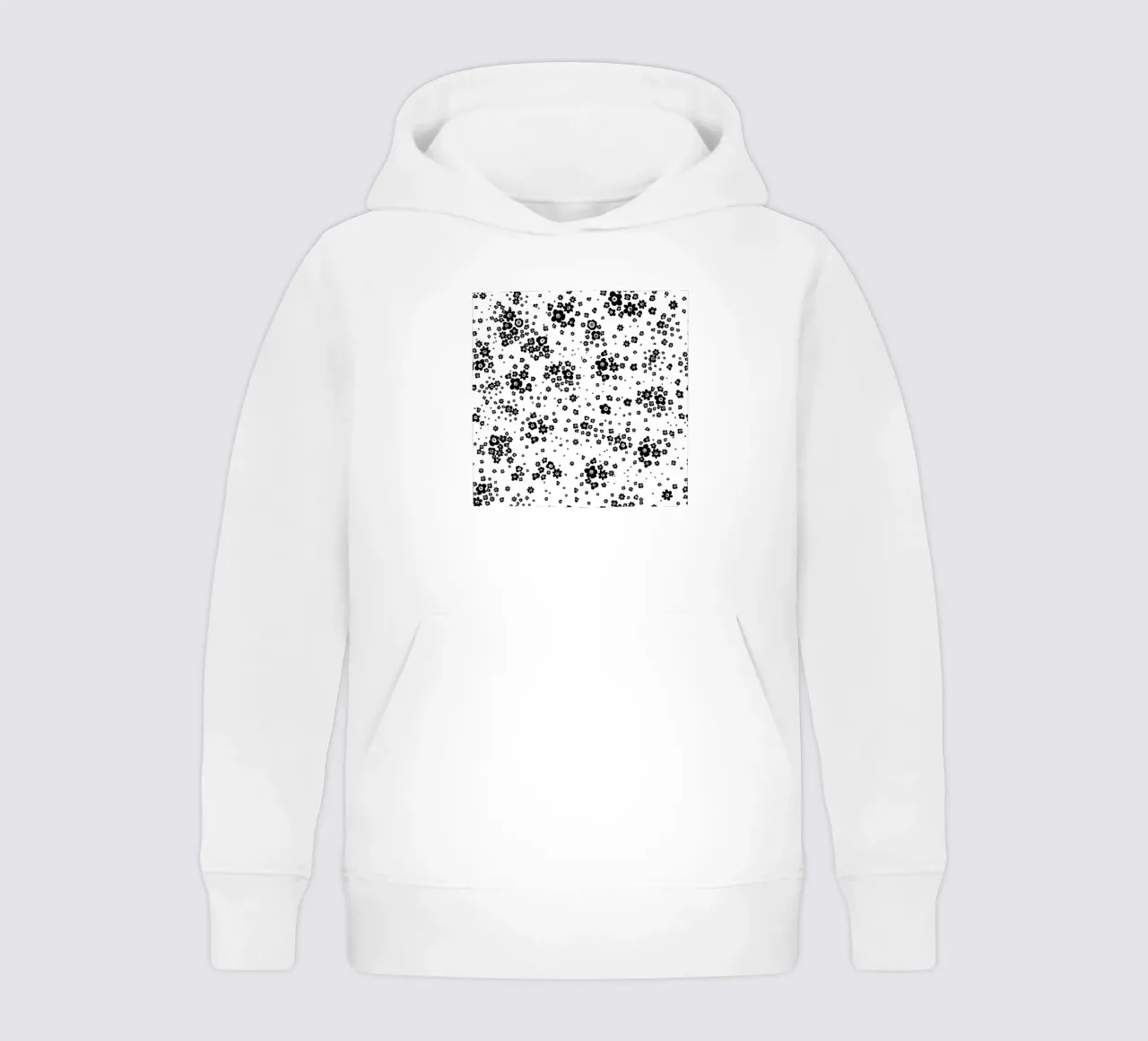 Fiori in bianco e nero felpa bambino con cappuccio da gulsengunel
