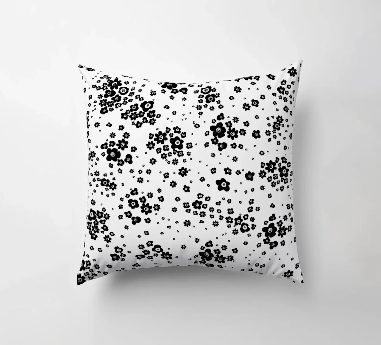 Fiori in bianco e nero cuscino da gulsengunel