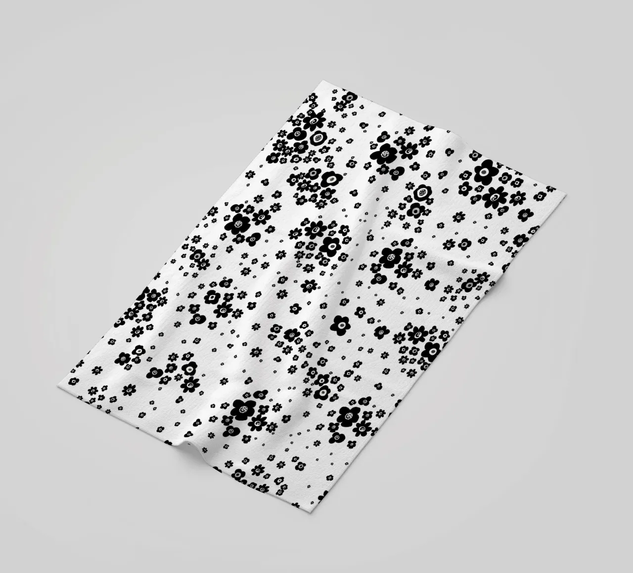 Fiori in bianco e nero telo mare da gulsengunel