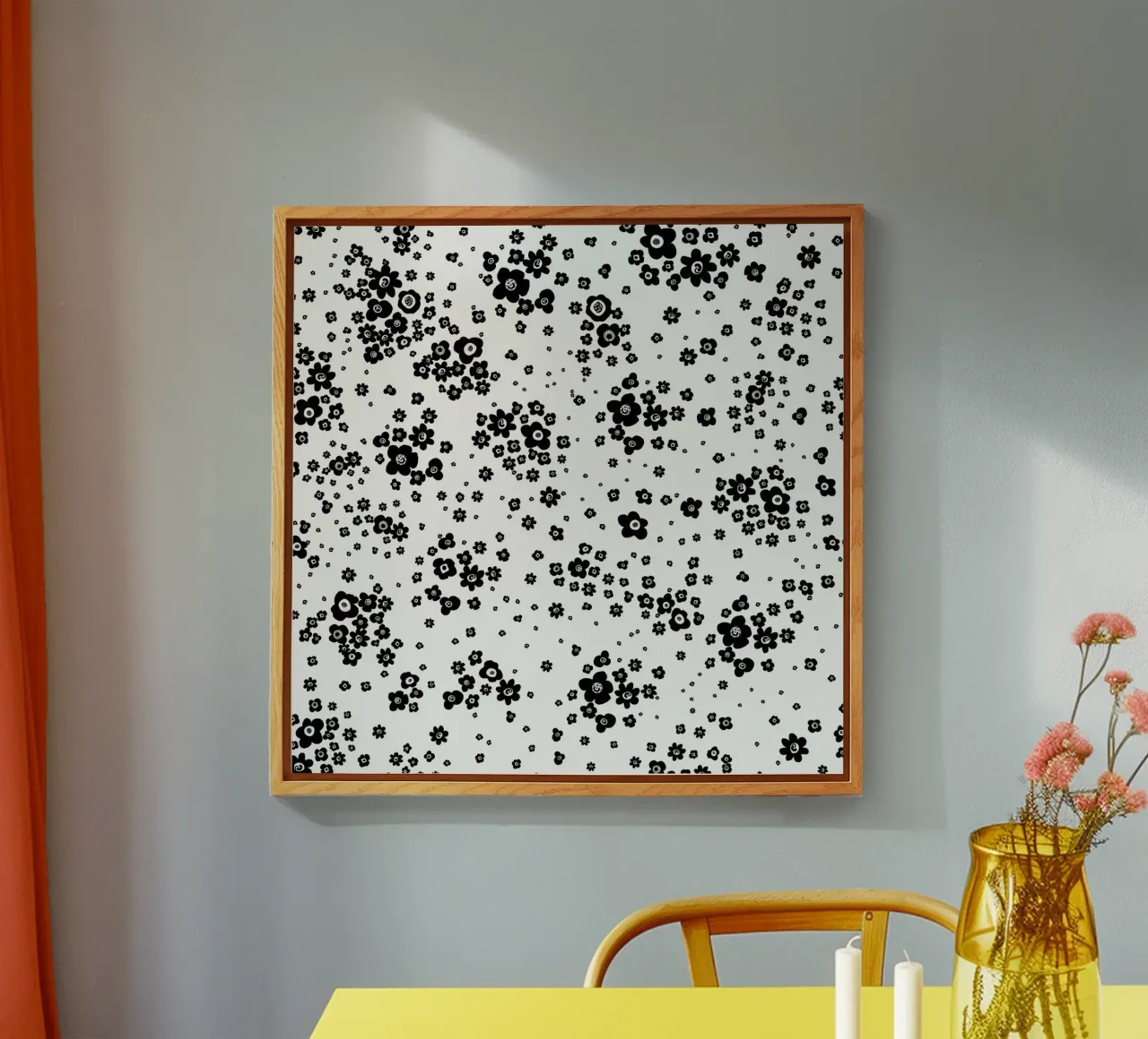 Fiori in bianco e nero plexiglass da gulsengunel