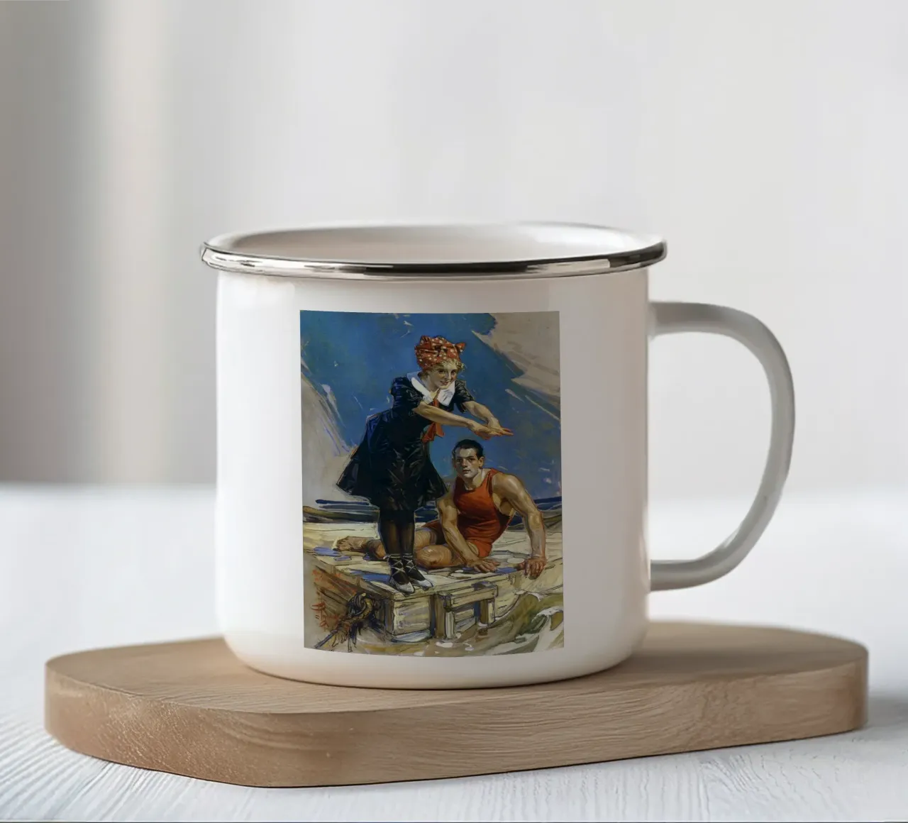 JCL 007 tazza in smalto da JC Leyendecker