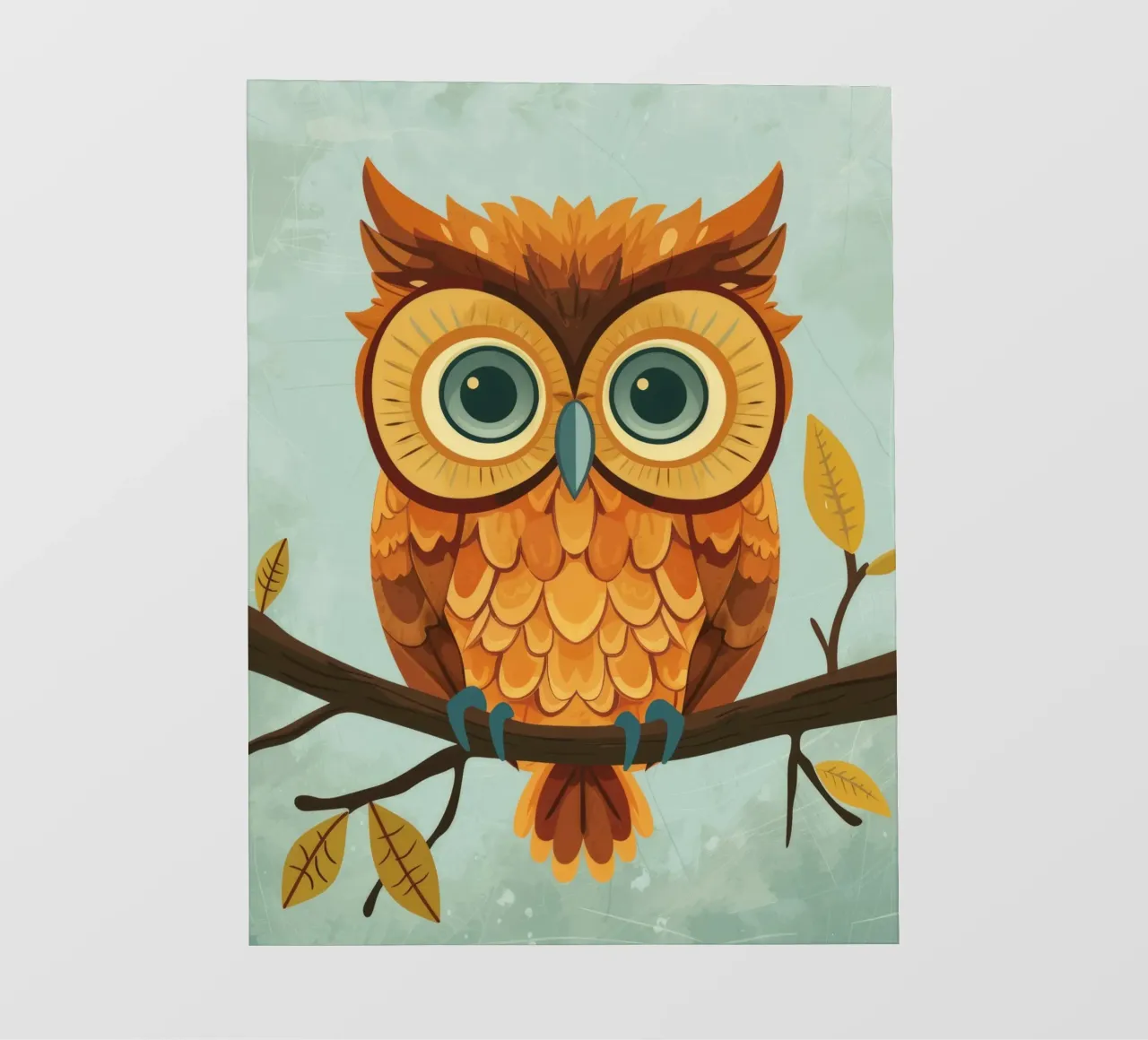 Un timido cucciolo di gufo: pronto per l'avventura pellicola backlit da DesignDoodle