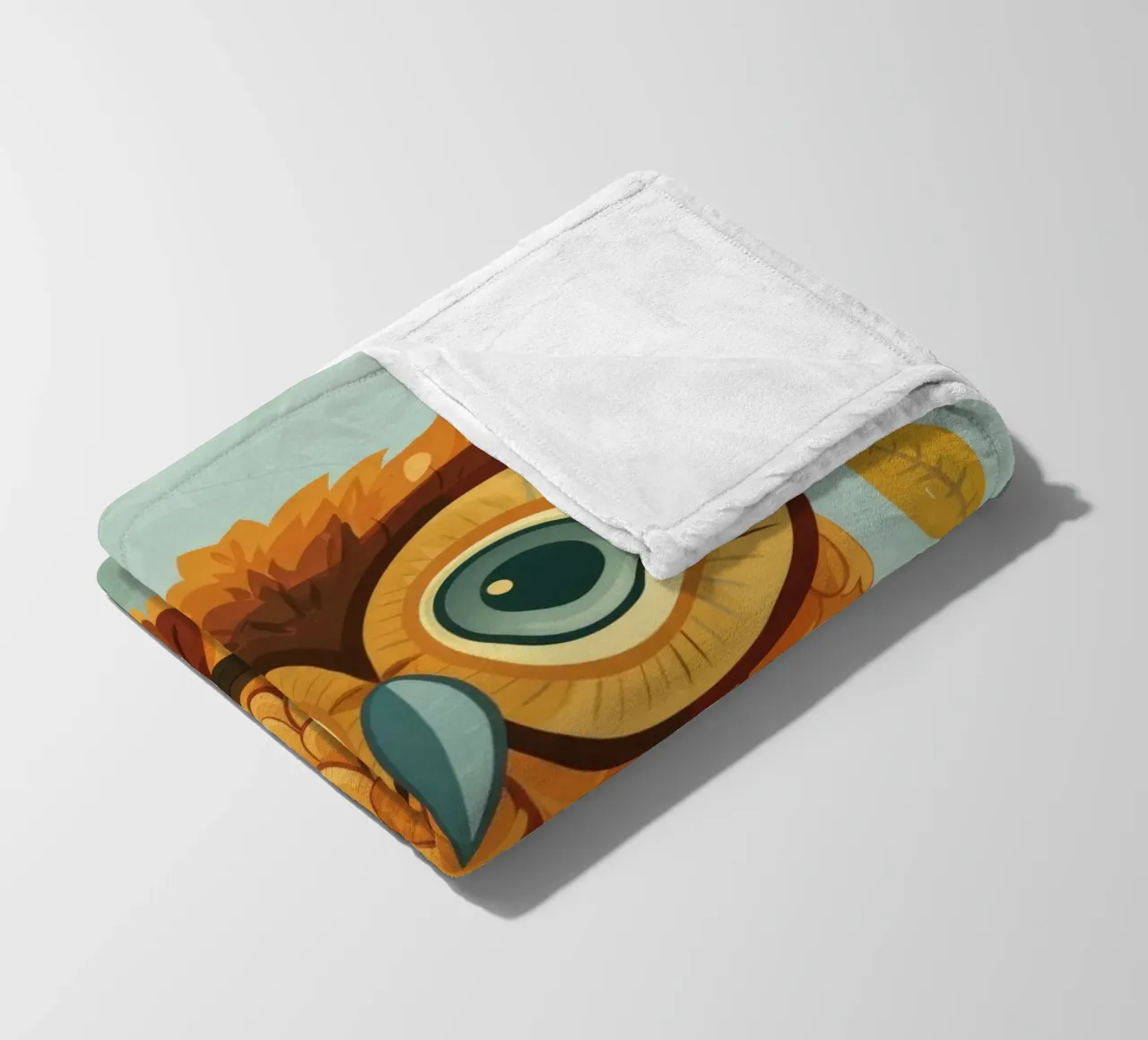 Un timido cucciolo di gufo: pronto per l'avventura coperta in pile da DesignDoodle
