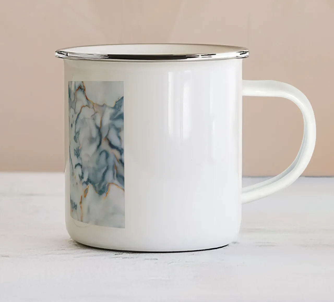 Greece Marble Map tazza in smalto da Octavian
