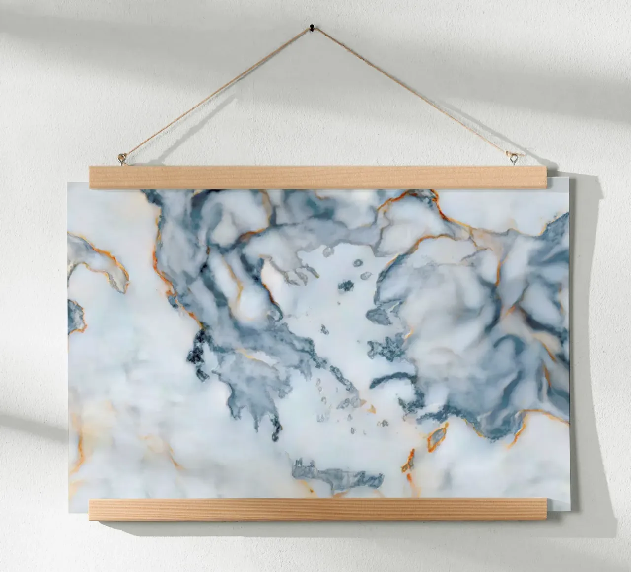 Greece Marble Map poster con telaio in plastica da Octavian