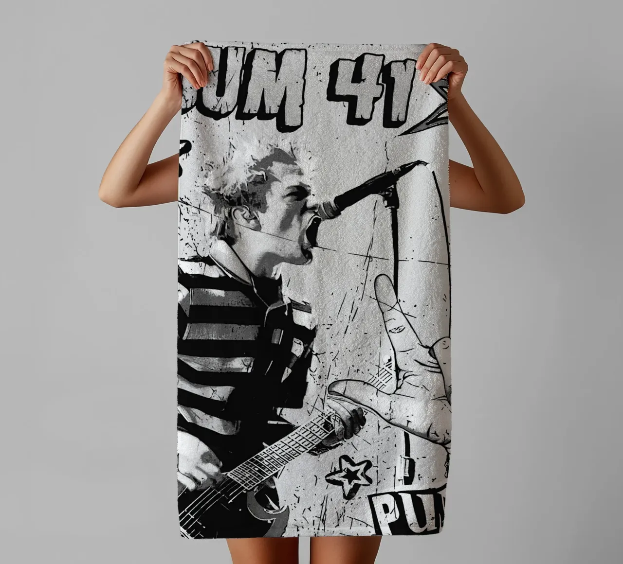 sum 41 band art asciugamano da bagno da vanhesling