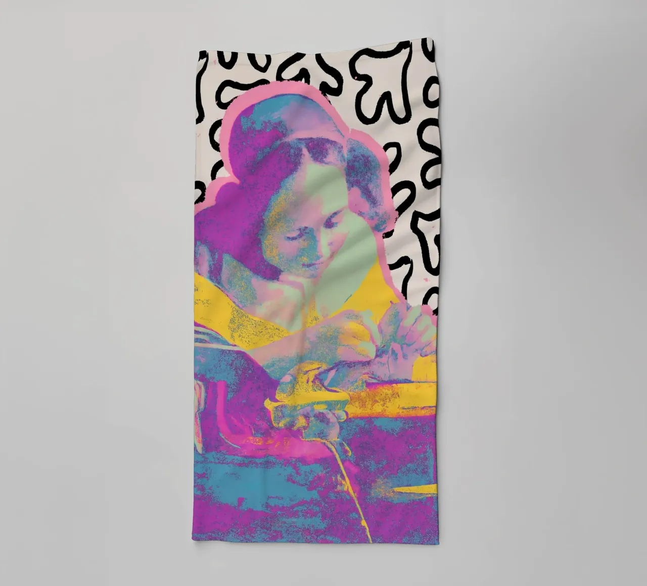 Lady Of The Needle (Neon Maters Series) asciugamano da bagno da treechild