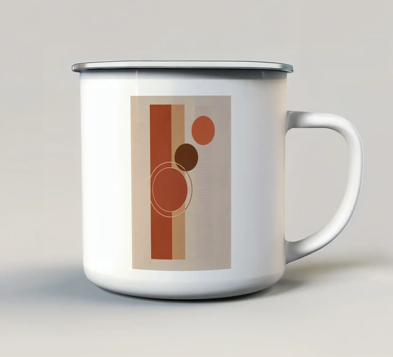 forme geometriche tazza in smalto da Jonathan R NASH