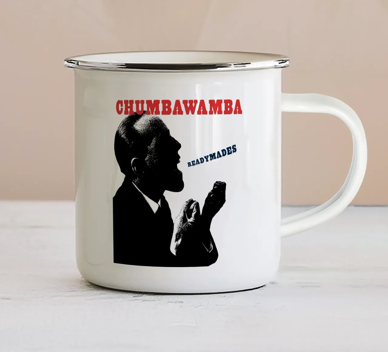 Chumbawamba ReadyMades tazza in smalto da Gladysrg