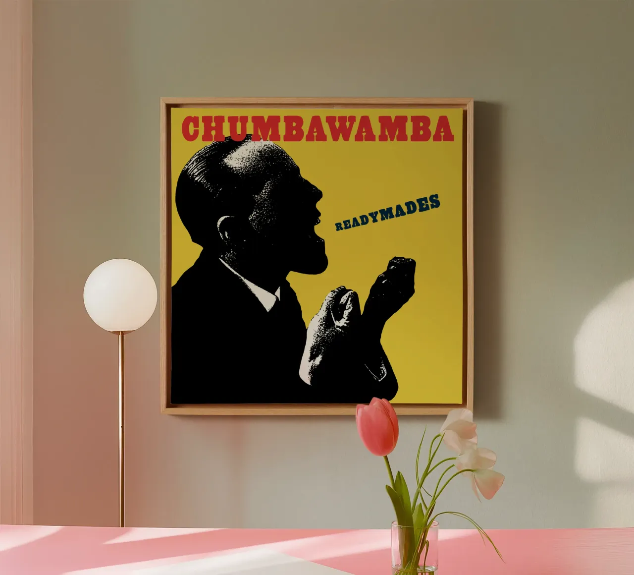 Chumbawamba ReadyMades canvas met Baklijst van Gladysrg