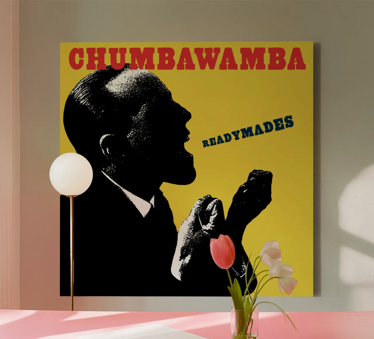 Chumbawamba ReadyMades canvas met Baklijst van Gladysrg