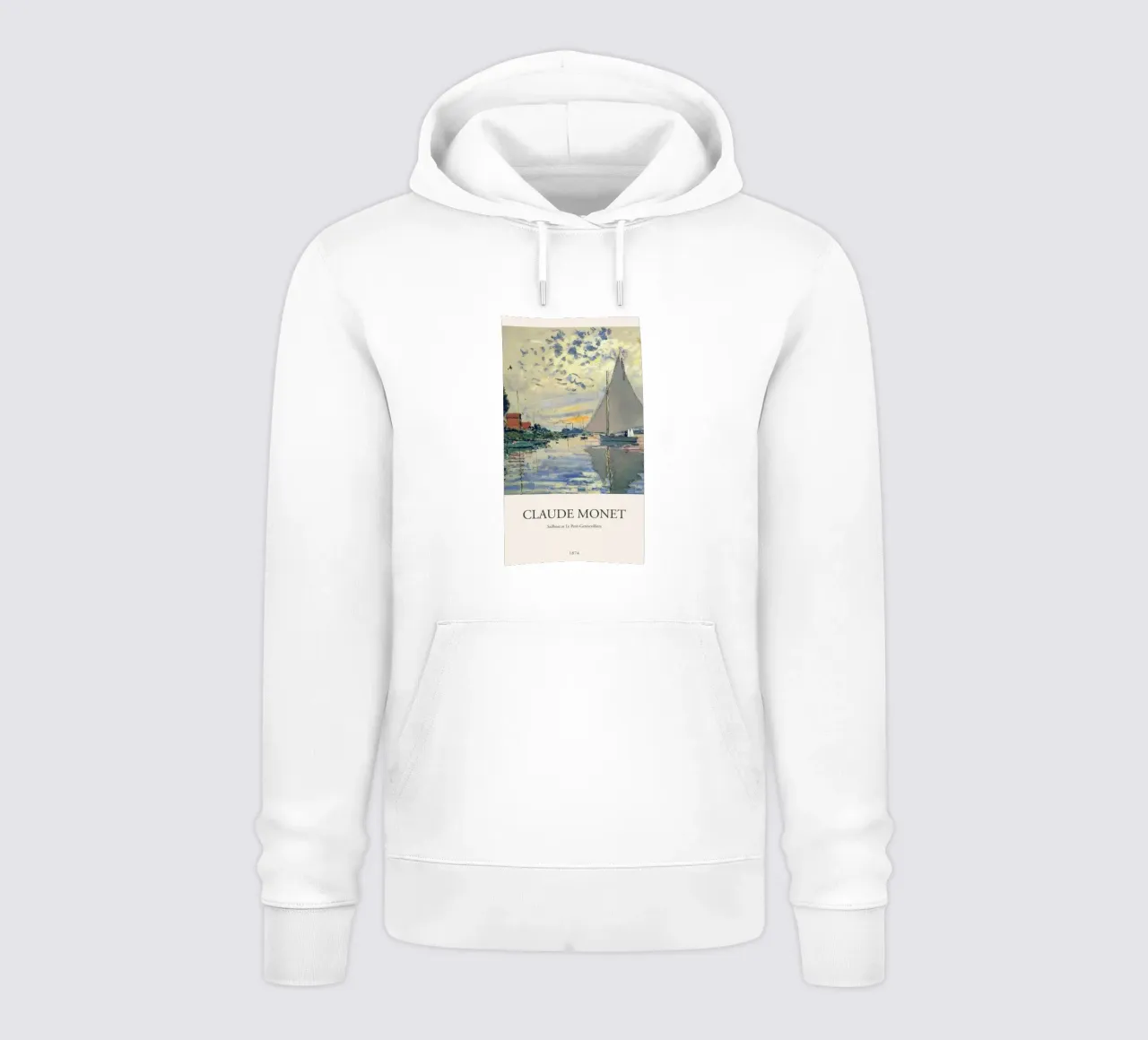vista mare con barca a vela felpa con cappuccio da SMG Store