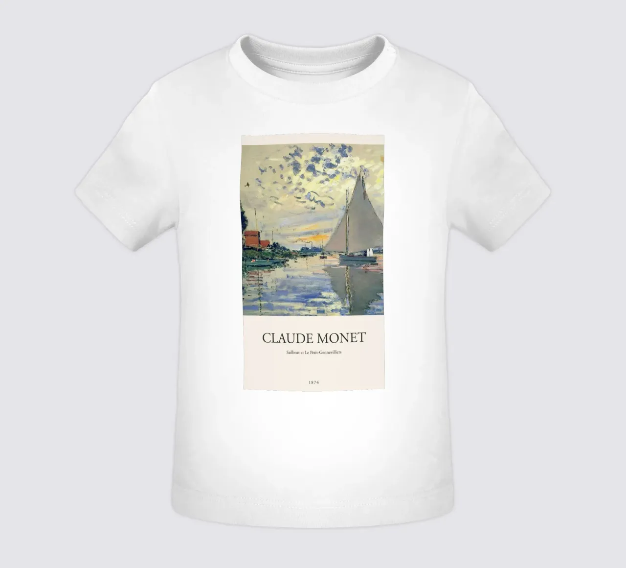 vue sur la mer avec voilier t-shirt pour bébé de SMG Store