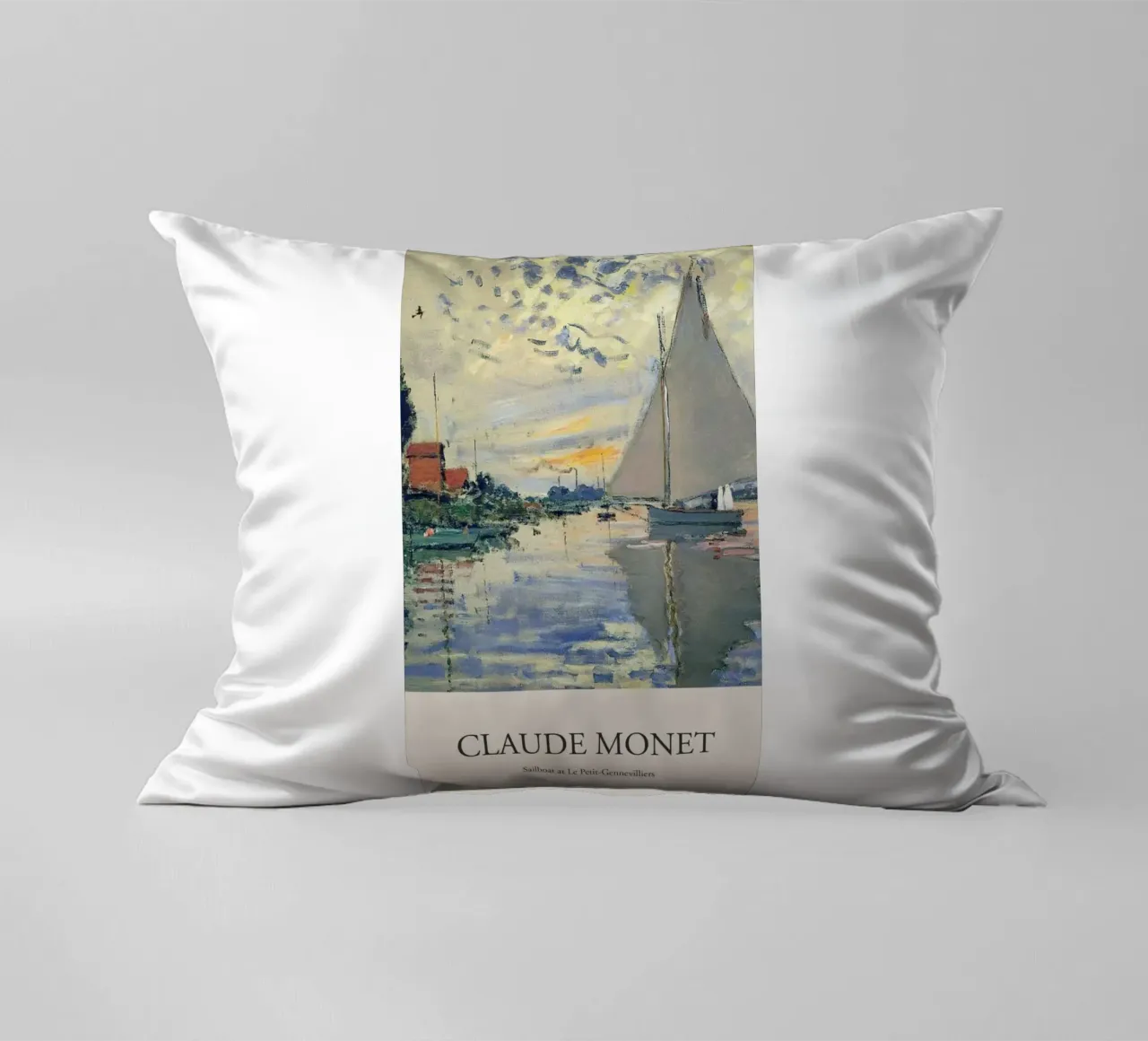 vue sur la mer avec voilier coussin de SMG Store