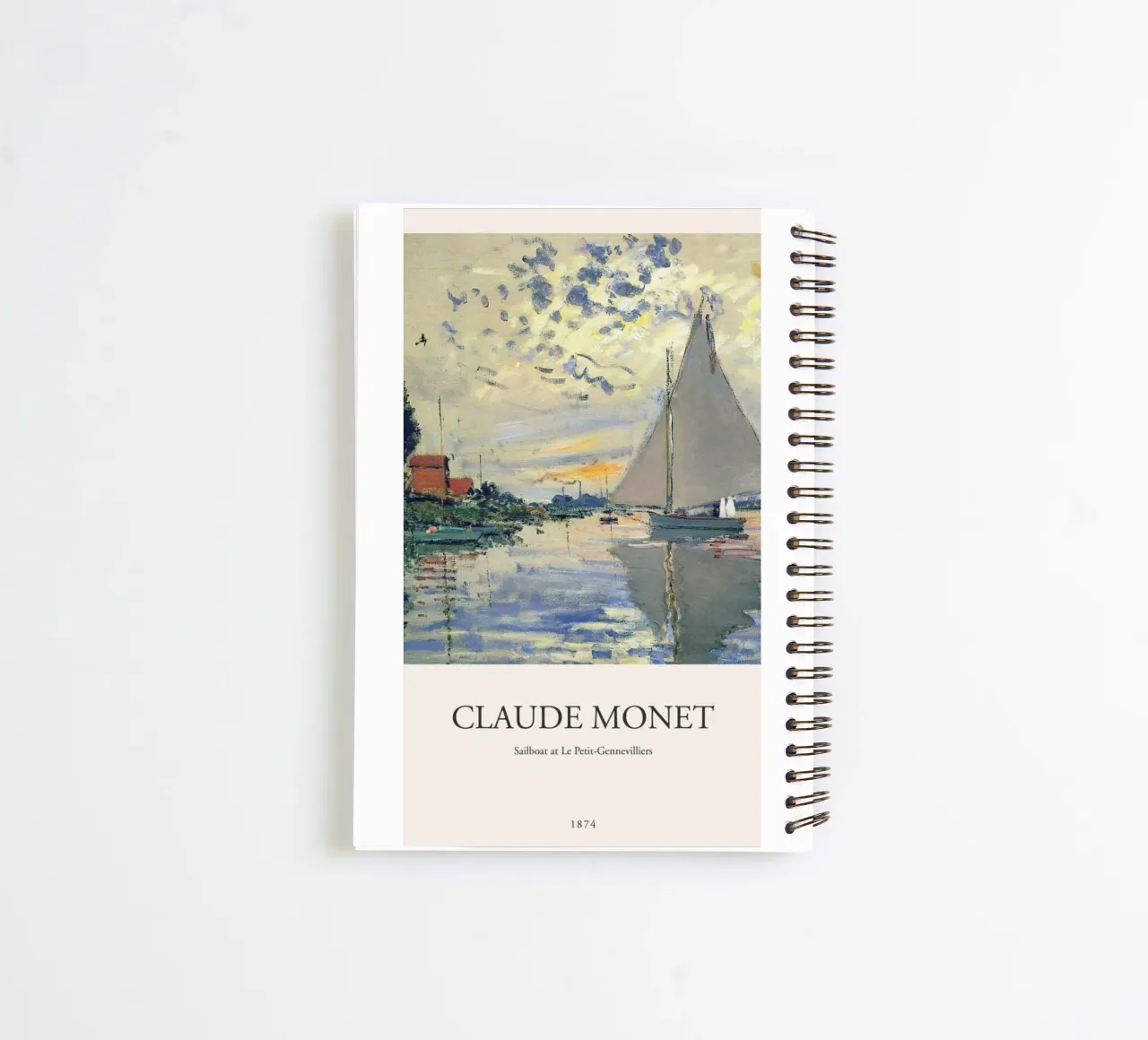 vue sur la mer avec voilier carnet à spirale de SMG Store