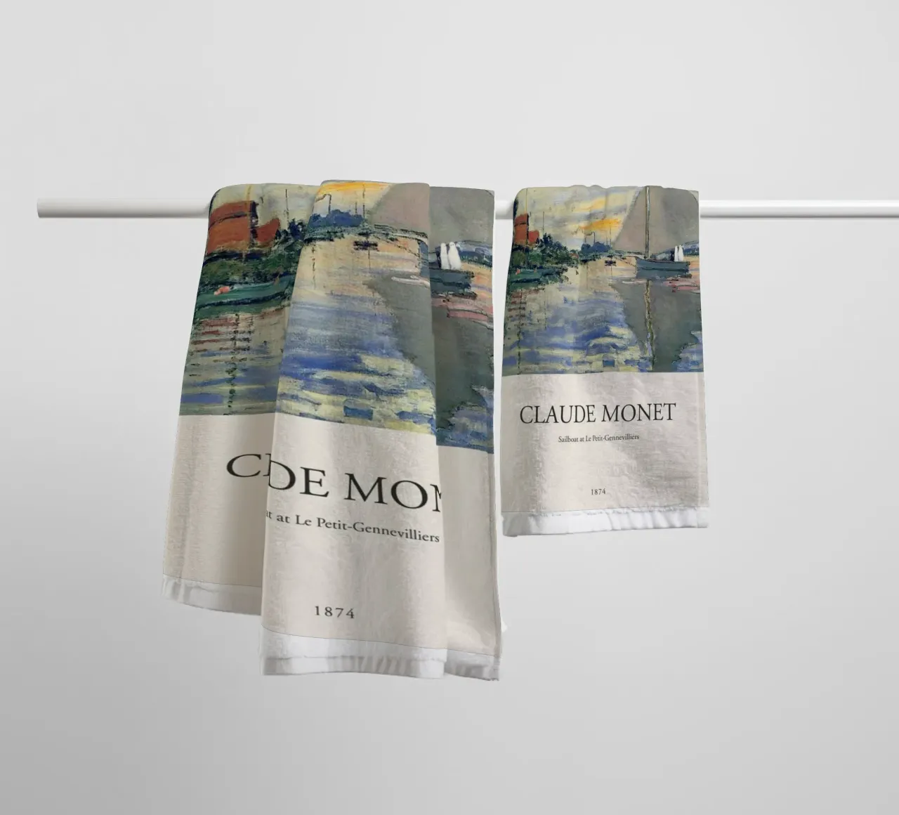 vue sur la mer avec voilier serviette de bain de SMG Store