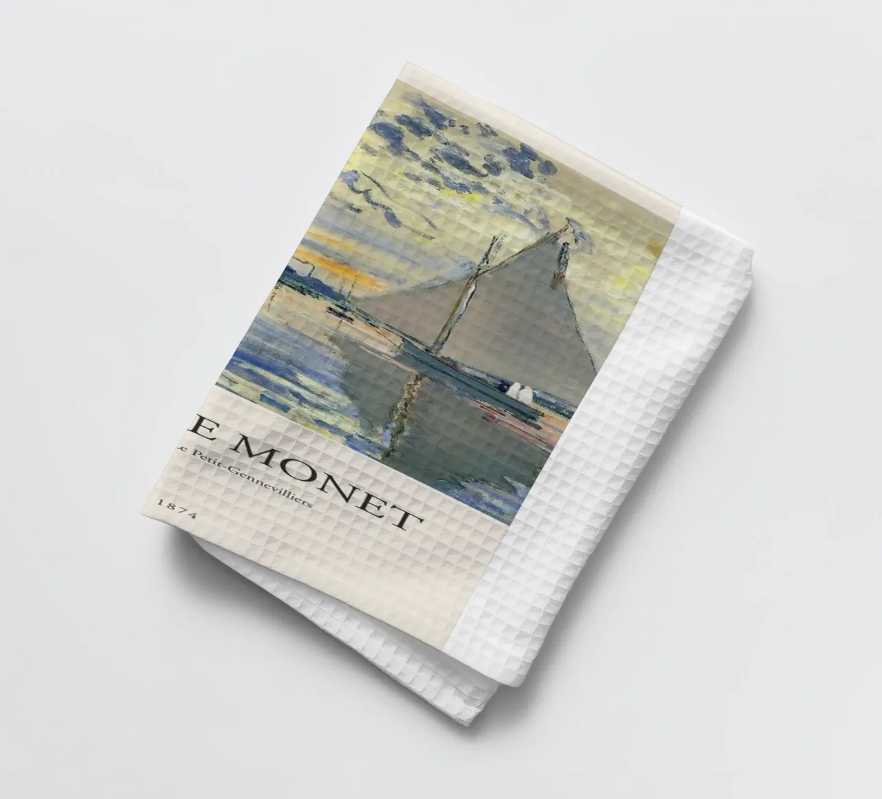 vue sur la mer avec voilier torchon de SMG Store