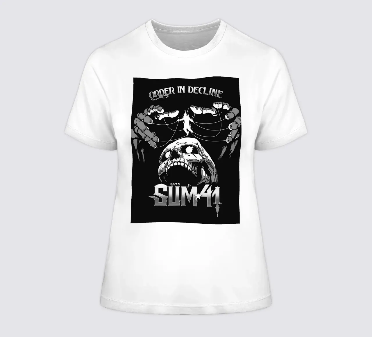 sum 41 band art women's fitted t-shirt by vanhesling
