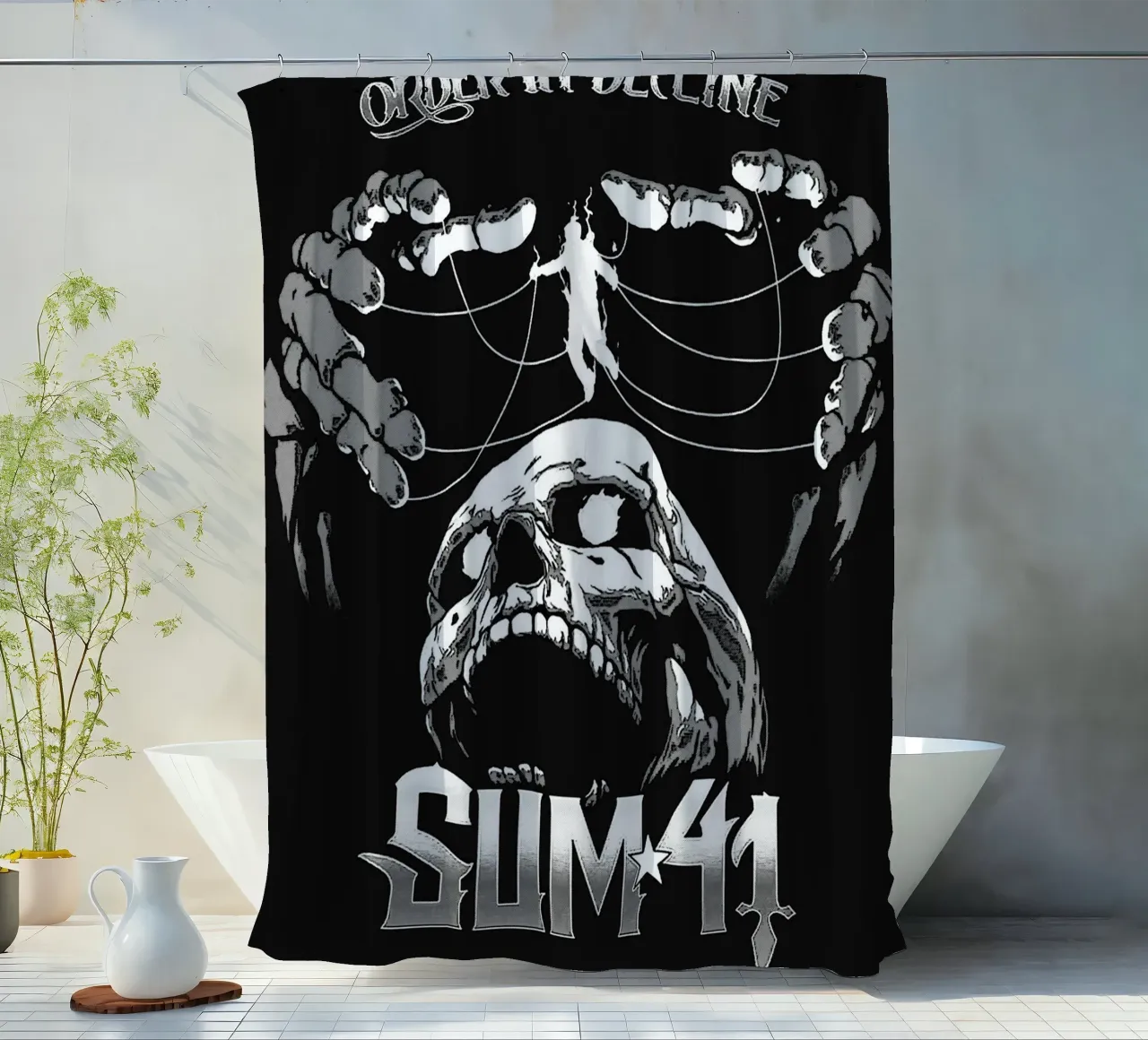 sum 41 band art shower curtain by vanhesling