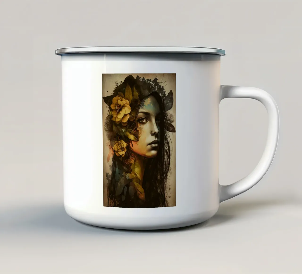Arte da parete di Imagine tazza in smalto da Imagine