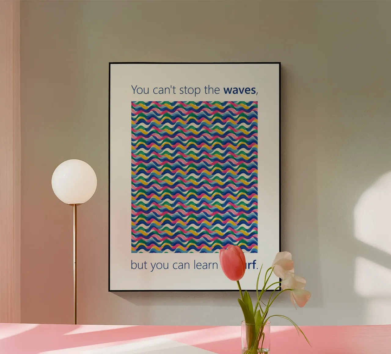 You can't stop the WAVES but you can learn to SURF acrylic glass by Moodwall