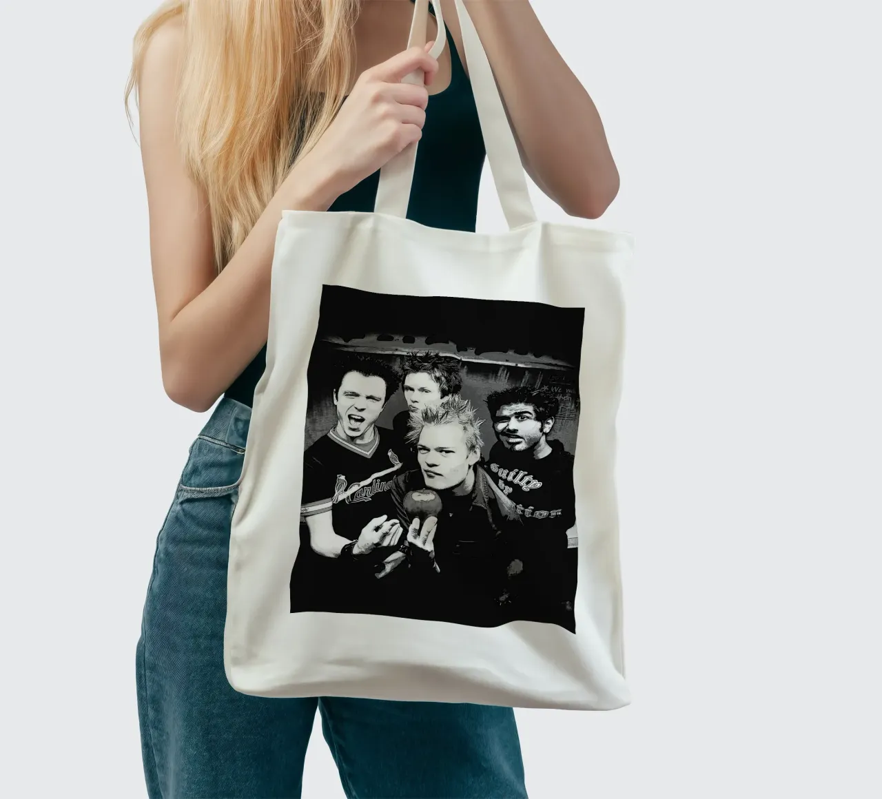 sum 41 band art borsa in juta da vanhesling