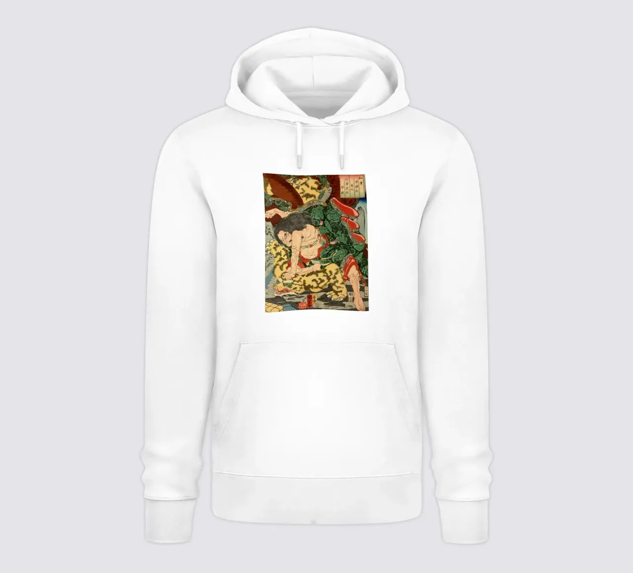 Samouraï combattant le léopard - Ukiyo-e japonais d'époque sweat à capuche de Masterpieces Of Japanese Art