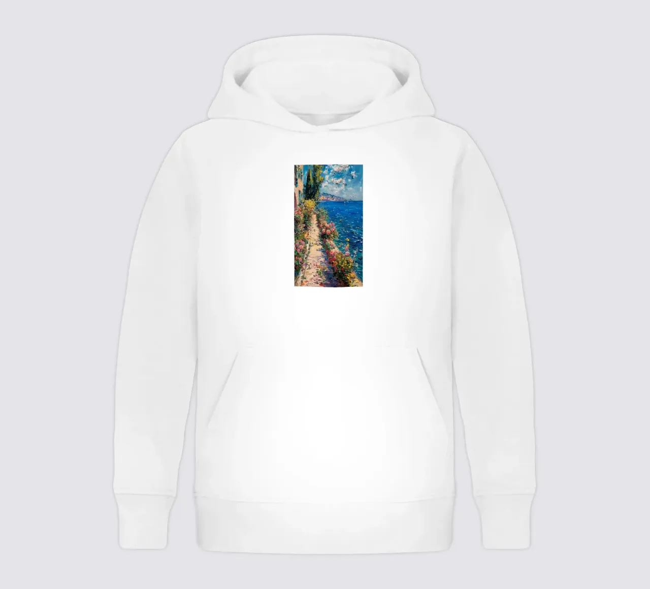 giardino fiorito sulla spiaggia felpa bambino con cappuccio da SMG Store
