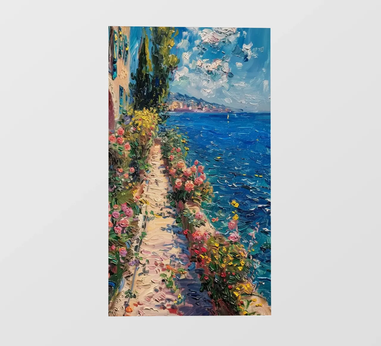 giardino fiorito sulla spiaggia telo in pvc da SMG Store