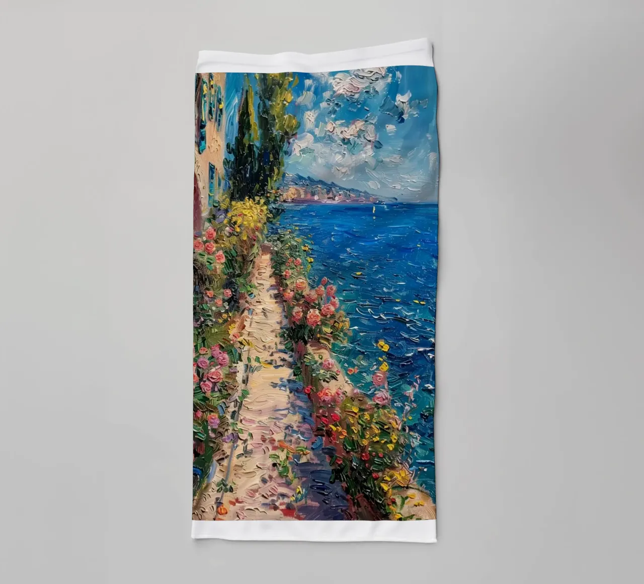 giardino fiorito sulla spiaggia asciugamano da bagno da SMG Store