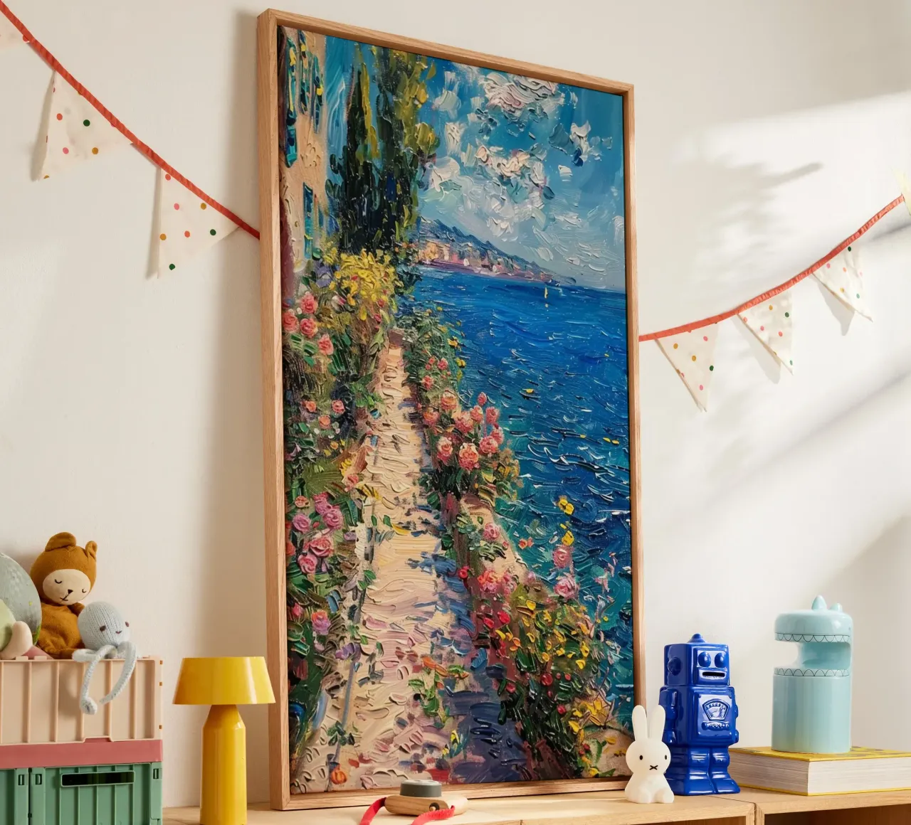 bloementuin op het strand canvas van SMG Store