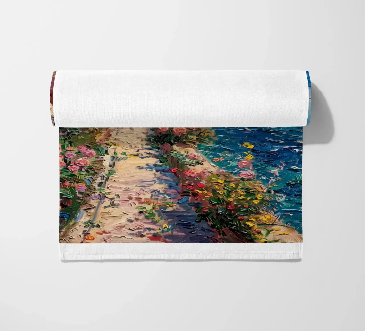 giardino fiorito sulla spiaggia telo mare da SMG Store