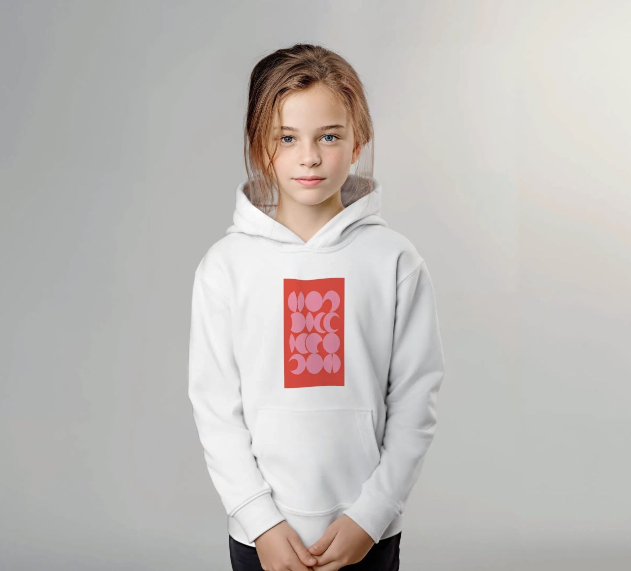 Retro Pattern felpa bambino con cappuccio da Pure