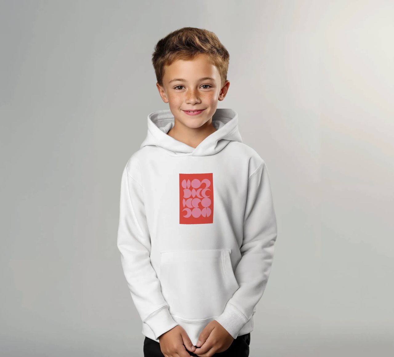 Retro Pattern felpa bambino con cappuccio da Pure