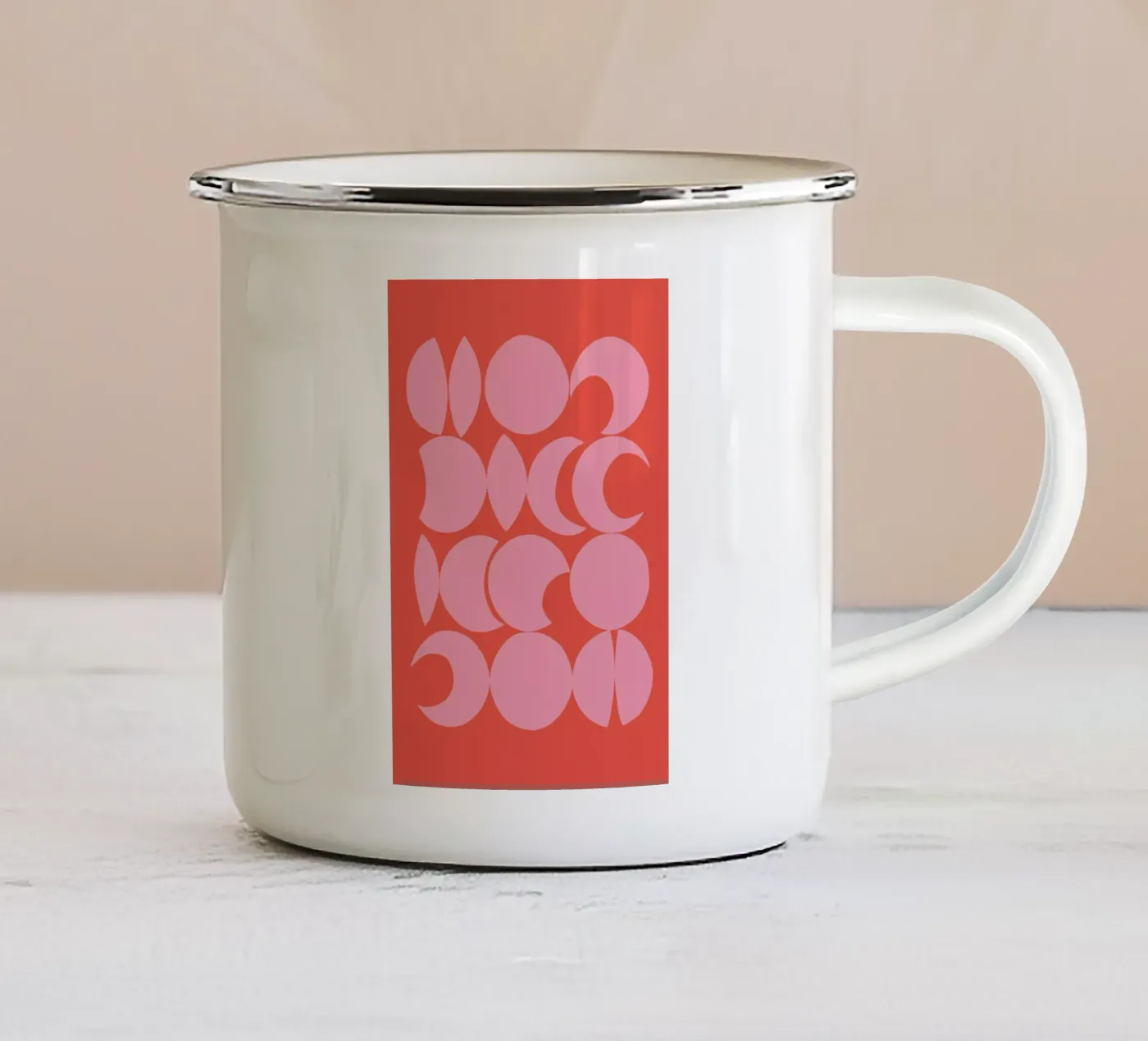 Retro Pattern enamel mug by Pure