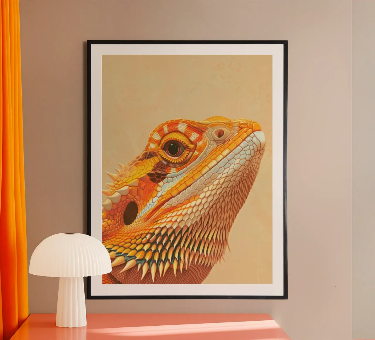 intricate close-up of a bearded dragon showcasing its detail poster by DesignDoodle