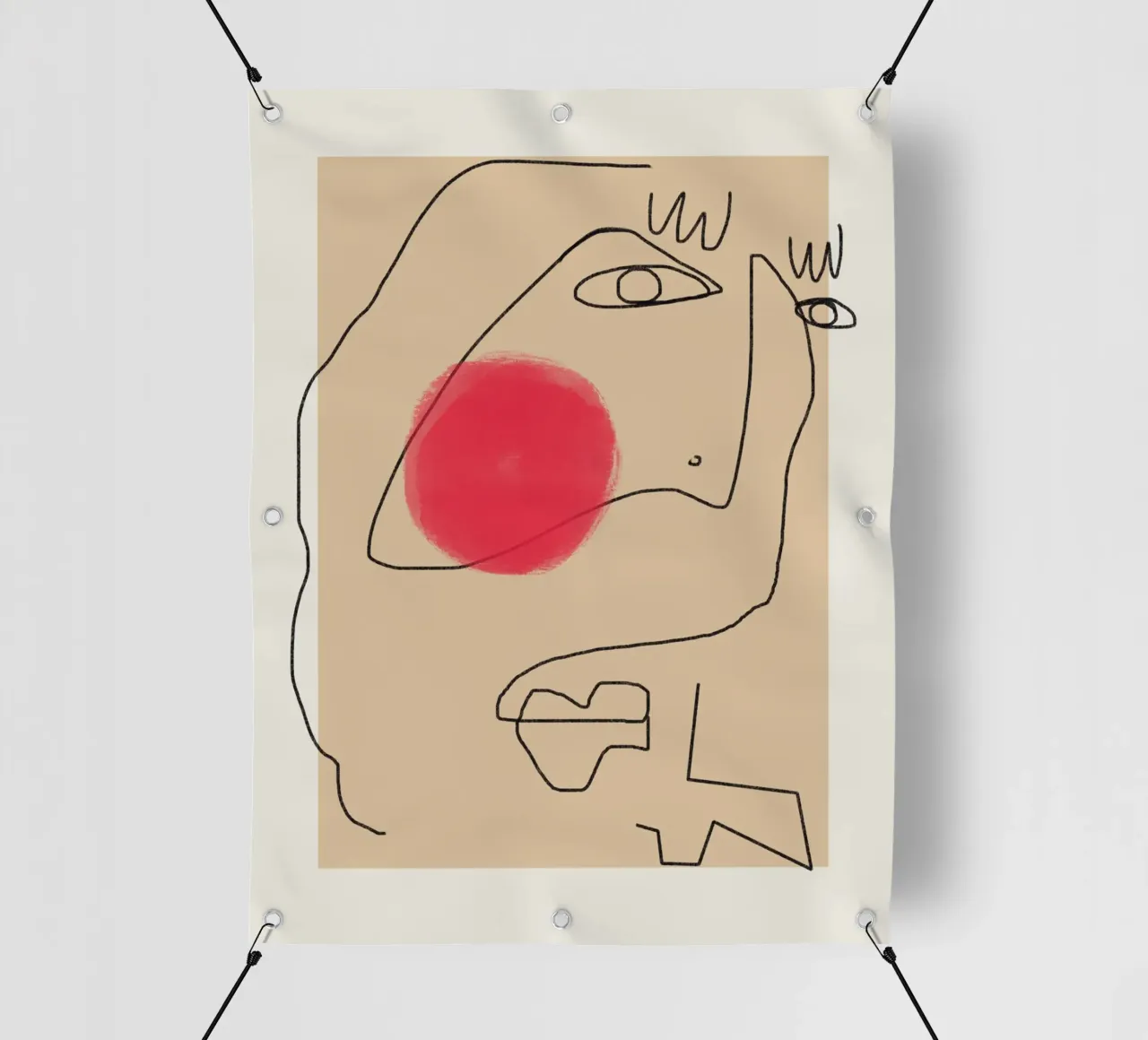 Espressione line art telo in pvc da Little Dean