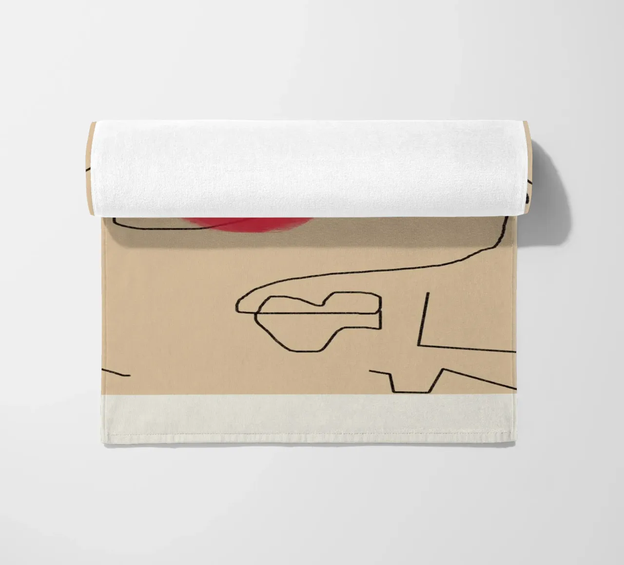 Espressione line art telo mare da Little Dean