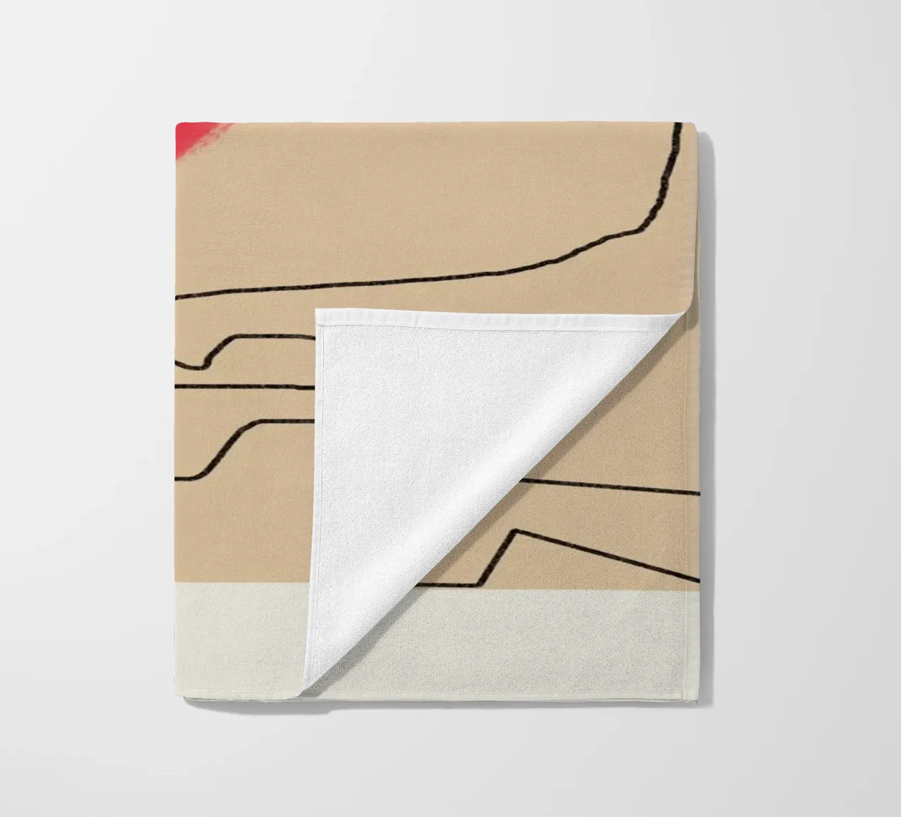 Espressione line art telo mare da Little Dean