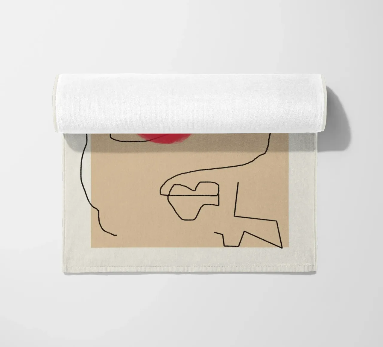 Espressione line art telo mare da Little Dean