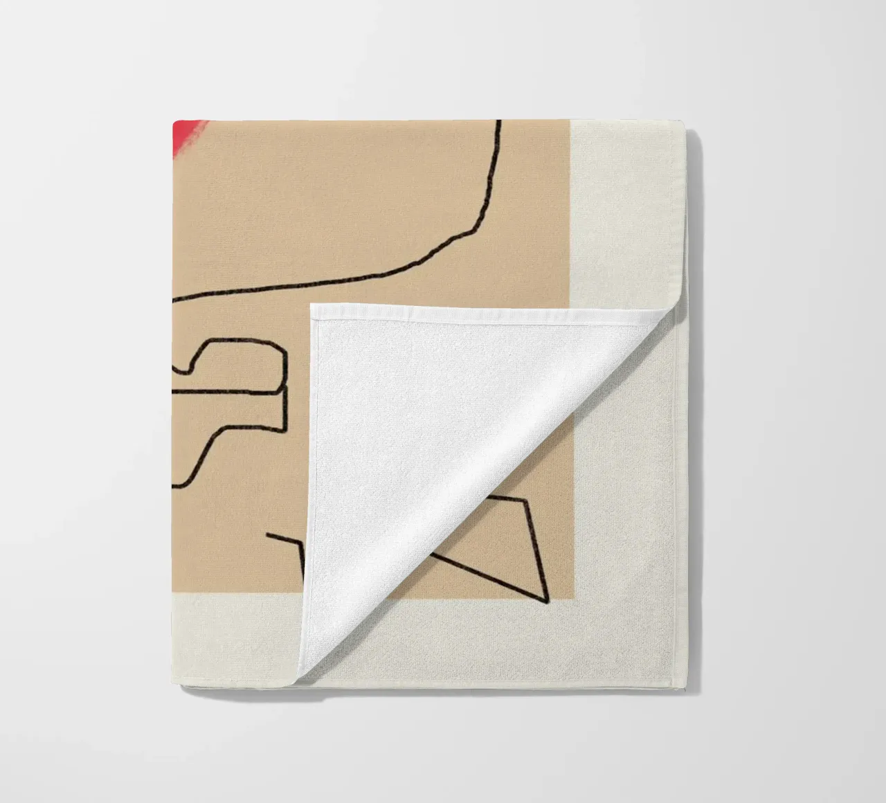 Espressione line art telo mare da Little Dean