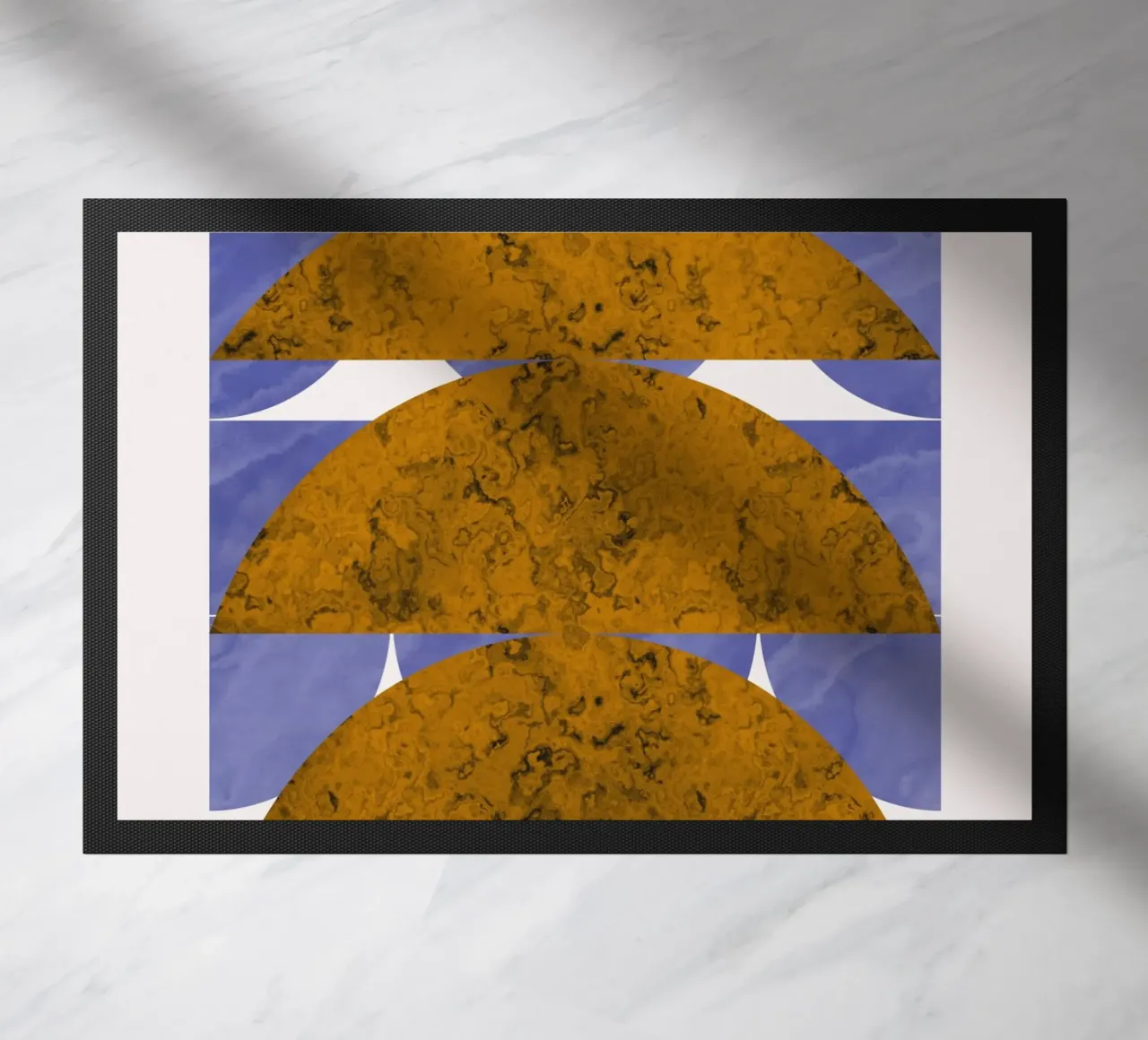 Bronze geometry doormat by Little Dean