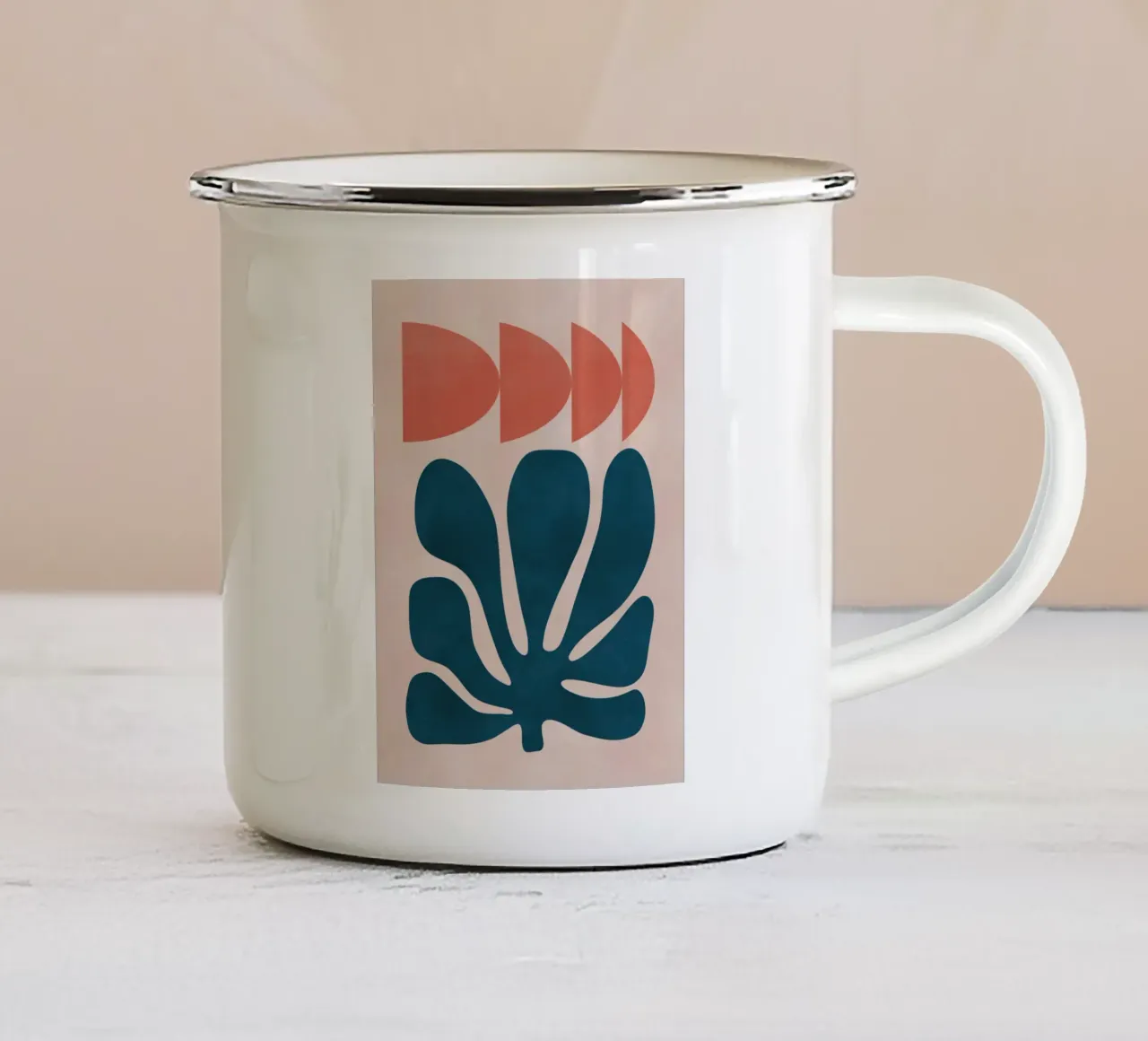 Fiore geometrico tazza in smalto da Little Dean